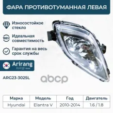 Фара противотуманная левая Arirang арт. ARG23-3025L