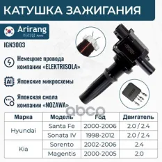 Катушка зажигания Arirang арт. IGN3003