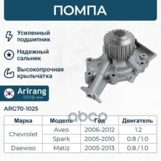 Помпа водяная Arirang арт. ARG701025