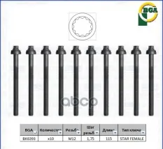 К-кт болтов ГБЦ VAG (AGP, AQM, AGR) Bga арт. BK6393