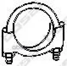 210 490 05 41 Хомут глушителя BMW E39 95->/FORD TRANSIT 94-> Bosal арт. 250-070