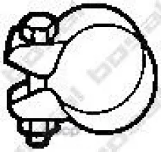 Хомут глушителя AUDI 80,100,A6 BOSAL Bosal арт. 250-354