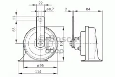 сигнал звуковой! 420 Гц WINDTONE универсальный к-кт 2 шт. Bosch арт. 0986AH0507