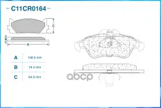 Колодки тормозные перед., Low Metallic VW LT 28-46 II Фургон (2DA, 2DD, 2DH) 05/01 - 07/06, VW LT 28 CWORKS арт. C11CR0164