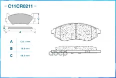 Колодки тормозные передние  Low Metallic  GENERAL MOTORS CWORKS арт. C11CR0211