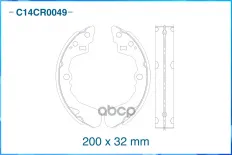 Колодки тормозные задние барабанные  SUBARU CWORKS арт. C14CR0049