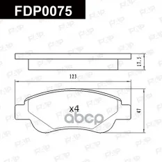 Колодки тормозные дисковые передние BYD F0 FAP арт. FDP0075