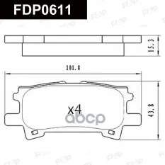FDP0611 колодки дисковые! задние Lexus RX300 03> FAP арт. FDP0611