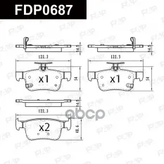 Колодки тормозные дисковые задние HONDA CIVIC X Hatchback (FC, FK) FAP арт. FDP0687