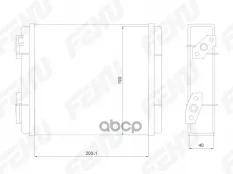 Радиатор отопителя (сборный) для VAZ 2104-05 FEHU арт. frh1060m