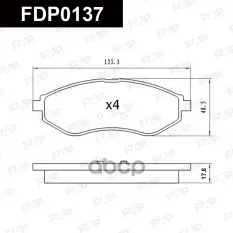 FDP0137 колодки дисковые! передние Daewoo Kalos 1.2i/1.4i 02> FAP арт. FDP0137
