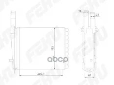 Радиатор отопителя (сборный) для VAZ 2111 (03-) FEHU арт. frh1066m