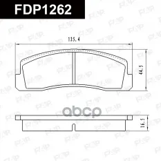 FDP1262 колодки дисковые! передние LADA 2121 Niva 1.6/1.7i/1.9D 76> FAP арт. FDP1262