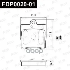 Колодки тормозные дисковые задние CHRYSLER CROSSFIRE FAP арт. FDP0020-01
