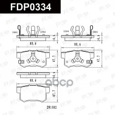 FDP0334 колодки дисковые задние! Honda CR-V/FR-V 1.7i/1.8i/2.0i/2.2CTDi 02> FAP арт. FDP0334