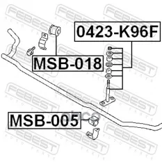 Тяга (стойка) стабилизатора FEBEST 0423-K96F (MR267643) Febest арт. 0423-k96f