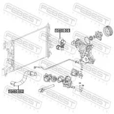 Патрубок системы охлаждения CHEVROLET CRUZE (4DRNB) 2010-2017 [EU] FEBEST 10460-002 Febest арт. 10460-002