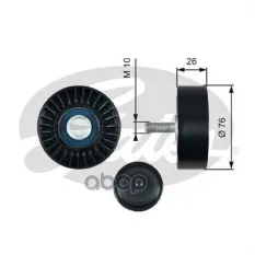 03F145276 Ролик руч.ремня AUDI/VW/SKODA 1.2TSi 10=> Gates арт. T36485