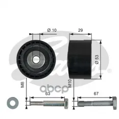 (7786-21458) Ролик приводного ремня Alfa Romeo 145,146,147,156,GT,Fiat Brava(o),Doblo,Idea,Marea,Multipla,Palio,Punto,Stilo,Strada,lancia Lybra,Musa 1