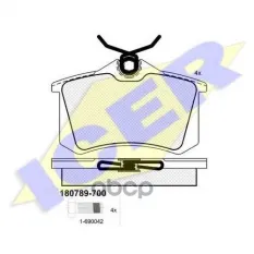 Колодки торм.диск.задние MG  ZS (SUV 1.0 T-Gdi) (10/17) Icer арт. 180789-700