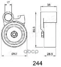Устройство для натяжения ремня, ремень ГРМ Japanparts арт. BE-244