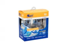 Автолампа H4 12v 60/55w (P43t) Kraft Pro +80% more light (2шт  блистер БОКС) КТ Kraft арт. KT700204