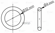 Кмпл колец для подключения радиатора охл. для а/м VAG (кольца EPDM  2шт.) (LGS 0032) LUZAR арт. lgs-0032
