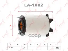 фильтр воздушный! Audi A3, VW Caddy/Golf/Touran 1.6/2.0 03> LYNXauto арт. LA1002