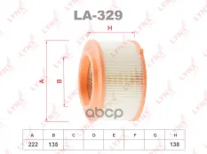 Фильтр воздушный MAZDA BT-50 2.2D 11>  FORD Ranger 2.2D-3.2D 11> LYNXauto арт. la-329