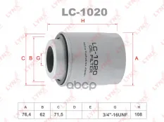 Фильтр масляный LYNXauto арт. LC1020