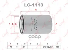 Фильтр масляный LYNX LC-1113 (04781452AA) LYNXauto арт. LC-1113