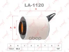 Фильтр воздушный BMW 1(E81/E87) 1.6 04> / 3(E90) 1.6 05> LYNXauto арт. la-1120