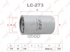 Фильтр масляный LYNXauto арт. LC273