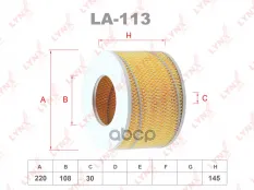 фильтр воздушный! Toyota Land Cruiser 3.0TD-4.2TD/4.5 74> LYNXauto арт. LA113