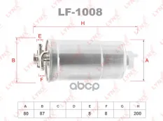 фильтр топливный! Audi A3/A4/A6, Skoda Octavia, VW Bora/Golf/Passat 1.9SDi/TDi 96> LYNXauto арт. LF1008