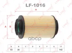 Фильтр топливный AUDI A3 1.9D-2.0D 03-06  SKODA Octavia(1Z) 1.9D-2.0D 04-10  VW Caddy III 1.9D-2.0D LYNXauto арт. lf-1016