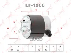 фильтр топливный! без датчика Nissan Qashqai/X-Trail 2.0DCi 07> LYNXauto арт. LF1906