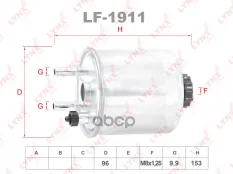 Фильтр топливный RENAULT Kangoo II 1.5D 08> LYNXauto арт. LF1911