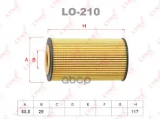 Фильтр масляный HONDA Accord VII 2.2D 04-08 / CR-V(RD) 2.2D 05-06 / FR-V 2.2D 05> LYNXauto арт. lo-210