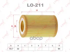Фильтр масляный HONDA Accord VIII 2.2 08> / Civic VIII-IX 2.2 05> / Cr-v III-IV 2.0-2.2 07> LYNXauto арт. lo-211