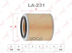 Фильтр воздушный NISSAN Cabstar 3.2 97-06 / Atlas (F23) 3.2 97-06 LYNXauto арт. la-231