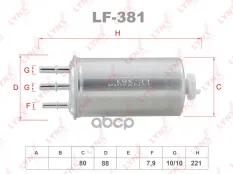 Фильтр топливный GREAT WALL Haval 5 2.0D 10> / Hover H5 2.0D 10> LYNXauto арт. lf-381