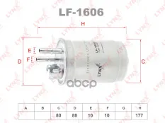 Фильтр топливный FORD Focus I 1.8D 98-04 / Fiesta IV 1.8D 00> / Transit Connect 1.8D 02-13 LYNXauto арт. lf-1606