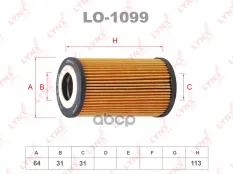 Фильтр масляный LYNX LO-1099 (99610722553) LYNXauto арт. LO1099