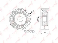 Ролик натяжного механизма / приводной BMW 5(E60) 4.0-4.8 03-10 / 6(E63/E64) 4.4-4.8 04-10 / 7(E65-67 LYNXauto арт. pb-5193