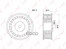 Ролик натяжного механизма / приводной VW LT 28-46 II 2.5D 96-06 LYNXauto арт. pb-5363