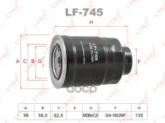 фильтр топливный! Mitsubishi ASX 1.8Di-D 10> LYNXauto арт. LF745