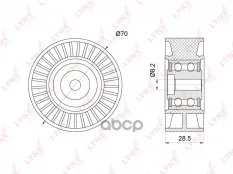 PB-7153 Ролик направляющий / приводной AUDI A4 1.9D-2.0D 00-15 / A4 Allroad 2.0D LYNXauto арт. PB7153