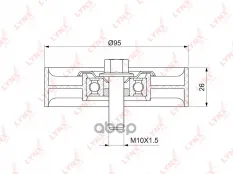 Ролик руч.ремня KIA CEED 06-09 1,4/1,6/CERATO 06- 1,6/ELANTRA 06- 1,6 LYNX PB-7217 (252862B000) LYNXauto арт. PB7217