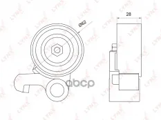 Ролик натяжной / ГРМ LEXUS GS300 93-05 / IS300 01-05  TOYOTA Mark 2/Chaser/Cresta(90 / 100) 3.0 92-0 LYNXauto арт. pb-1073